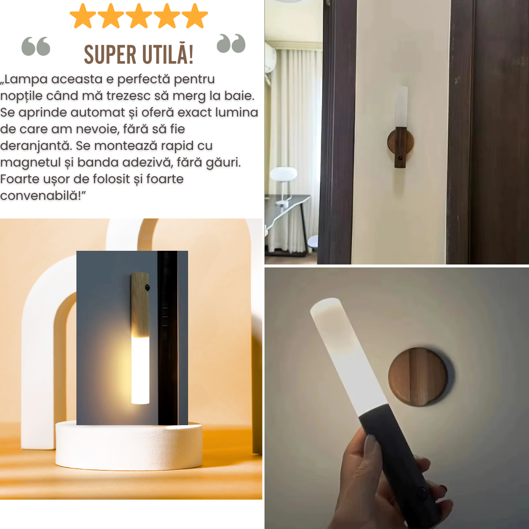 LumaSense™ - Torță LED cu Detecție Mișcare și Fixare Magnetică
